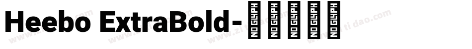 Heebo ExtraBold字体转换
